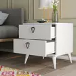 Sängbord Hanah Home Versa Ce 3634 Vit Spånskiva 52x55,1x45 cm - Nattduksbord - 8683342214810 - 4