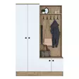 Hallmöbel Hanah Home P6 M5 2423 Vit Valnöt Spånskiva 119,6x182,8x35,5 cm - Hallskåp - 8683743764600 - 8