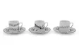 Kaffekoppar Set Hermia Vit Svart Porslin 12 Delar - Kaffe- och teserviser - 8681875102550 - 4