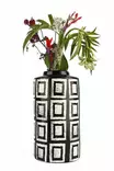 Dekorativ Kruka Aberto Design YL710 Svart Vit Keramik 13x23 cm - Hängande blomkrukor och vaser - 8684283435630 - 1