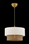 Taklampa Opviq Echo Beige Vit Metall Bomull 30 x 30 cm 65 cm - Tak- och vägglampor - 8684283467150 - 4