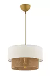 Taklampa Opviq Echo Beige Vit Metall Bomull 30 x 30 cm 65 cm - Tak- och vägglampor - 8684283467150 - 3
