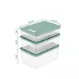 Förvaringslåda Set Hermia Grön Plast 3 Delar - Matlådor och matförvaringsbehållare - 8684282978190 - 1