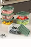 Förvaringslåda Set Hermia Grön Plast 6 Delar - Matlådor och matförvaringsbehållare - 8684283210350 - 2