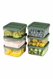 Förvaringslåda Set Hermia Grön Plast 6 Delar - Matlådor och matförvaringsbehållare - 8684283210350 - 1