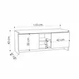Skoskåp Hanah Home Zulla Antracit Ek Spånskiva 110x43x37 cm - Skoskåp - 8681181806630 - 4
