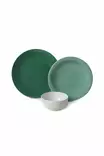 Matsservis Hermia Grön Vit Keramik 18 Delar - Serveringsfat - 8684282417910 - 8