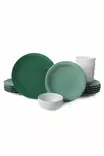 Matsservis Hermia Grön Vit Keramik 18 Delar - Serveringsfat - 8684282417910 - 9
