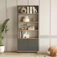 Bokhylla Hanah Home FR16-AA Furu Antracit Spånskiva 75x168,3x26,8 cm - Bokhyllor - 8684282994060 - 2