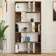 Bokhylla Hanah Home Lima Valnöt Vit Marmormönster Spånskiva 90x180x20 cm - Bokhyllor - 8683342169820 - 3