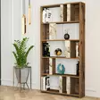Bokhylla Hanah Home Lima Valnöt Vit Marmormönster Spånskiva 90x180x20 cm - Bokhyllor - 8683342169820 - 2