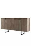 Konsolbord Hanah Home Luxe Valnöt Svart Spånskiva 160x35x80 cm - Byråer och skåp - 8684282178170 - 7
