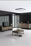 Konsolbord Hanah Home Luxe Valnöt Svart Spånskiva 160x35x80 cm - Byråer och skåp - 8684282178170 - 3