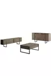 Konsolbord Hanah Home Luxe Valnöt Svart Spånskiva 160x35x80 cm - Byråer och skåp - 8684282178170 - 8