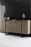 Konsolbord Hanah Home Luxe Valnöt Svart Spånskiva 160x35x80 cm - Byråer och skåp - 8684282178170 - 2
