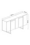 Konsolbord Hanah Home Luxe Valnöt Guld Spånskiva 160x35x80 cm - Byråer och skåp - 8684282178200 - 1