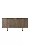 Konsolbord Hanah Home Luxe Valnöt Guld Spånskiva 160x35x80 cm - Byråer och skåp - 8684282178200 - 9