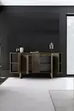 Konsolbord Hanah Home Luxe Valnöt Guld Spånskiva 160x35x80 cm - Byråer och skåp - 8684282178200 - 6