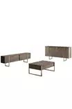 Konsolbord Hanah Home Luxe Valnöt Guld Spånskiva 160x35x80 cm - Byråer och skåp - 8684282178200 - 8