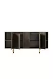 Konsolbord Hanah Home Luxe Valnöt Guld Spånskiva 160x35x80 cm - Byråer och skåp - 8684282178200 - 10