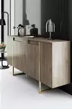 Konsolbord Hanah Home Luxe Valnöt Guld Spånskiva 160x35x80 cm - Byråer och skåp - 8684282178200 - 5