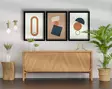Inramad MDF-tavla Wallity Salmon Vit Marinblå MDF 38x53 cm 3 Delar - Tavlor och ramar - 8683743825110 - 2