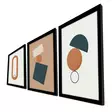 Inramad MDF-tavla Wallity Salmon Vit Marinblå MDF 38x53 cm 3 Delar - Tavlor och ramar - 8683743825110 - 3