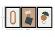 Inramad MDF-tavla Wallity Salmon Vit Marinblå MDF 38x53 cm 3 Delar - Tavlor och ramar - 8683743825110 - 1