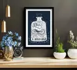 Inramad MDF-tavla Wallity Vit Marinblå MDF 38x53 cm - Tavlor och ramar - 8683743824830 - 2
