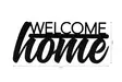 Dekorativ Led Väggdekor Wallity Welcome Home Gul MDF 53x25 cm - Ljussmycken och ljusfigurer - 8682870905030 - 9