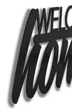 Dekorativ Led Väggdekor Wallity Welcome Home Gul MDF 53x25 cm - Ljussmycken och ljusfigurer - 8682870905030 - 7