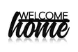 Dekorativ Led Väggdekor Wallity Welcome Home Gul MDF 53x25 cm - Ljussmycken och ljusfigurer - 8682870905030 - 8