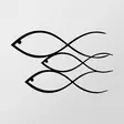 Väggdekor Metall Wallity Fisk Svart Metall 50x30 cm - Dekorationer, prydnadsföremål - 8682870853270 - 5