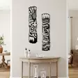Väggdekor Metall Wallity Tiki Svart Metall 20x84 cm 2 Delar - Dekorationer, prydnadsföremål - 8684282463160 - 4