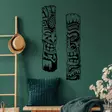 Väggdekor Metall Wallity Tiki Svart Metall 20x84 cm 2 Delar - Dekorationer, prydnadsföremål - 8684282463160 - 3