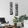 Väggdekor Metall Wallity Tiki Svart Metall 20x84 cm 2 Delar - Dekorationer, prydnadsföremål - 8684282463160 - 5