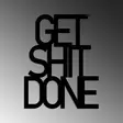 Väggdekor Metall Wallity Get Shit Done Black Metall 38x48 cm - Dekorationer, prydnadsföremål - 8684282141150 - 5