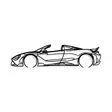 Väggdekor Metall Wallxpert McLaren 720S Silhouette Svart Metall 70x17 cm - Dekorationer, prydnadsföremål - 8683743841820 - 1