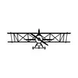 Väggdekor Metall Wallity Airplane Svart Metall 70x23 cm - Dekorationer, prydnadsföremål - 8681875518580 - 1