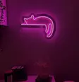 LED Väggdekor Wallity Sleepy Cat Rosa Plast 46x31 cm - Ljussmycken och ljusfigurer - 8684283983490 - 2