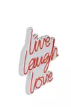 Dekorativ Led Väggdekor Wallity Live Laugh Love Röd Plast 30,5x35,5 cm - Ljussmycken och ljusfigurer - 8682870288850 - 8