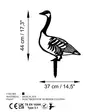 Metalldekoration Aberto Design Goose 03 Svart Metall 60x37 cm - Trädgårdsdekorationer - 8684282825180 - 6