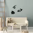 Väggdekor Metall Wallity Fishes Svart Metall 21x26 cm 24x26 cm 20x31 cm 3 Delar - Dekorationer, prydnadsföremål - 8683342941150 - 2