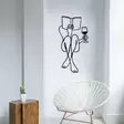 Väggdekor Metall Wallity Bien Svart Metall 38x73 cm - Dekorationer, prydnadsföremål - 8684283349760 - 3