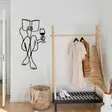 Väggdekor Metall Wallity Bien Svart Metall 38x73 cm - Dekorationer, prydnadsföremål - 8684283349760 - 2