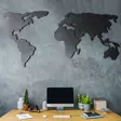 Väggdekor Metall Wallity World Map Silhouette Svart Metall 60x120 cm - Dekorationer, prydnadsföremål - 8681875129700 - 5