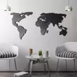 Väggdekor Metall Wallity World Map Silhouette Svart Metall 60x120 cm - Dekorationer, prydnadsföremål - 8681875129700 - 7