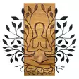 Väggdekor Trä Wallity Meditation Svart Metall/Trä 58x57,5 cm - Dekorationer, prydnadsföremål - 8683743680290 - 1