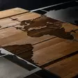 Väggdekor Trä Wallity World Map With Compass Svart Valnöt Metall Trä 85x58 cm - Dekorationer, prydnadsföremål - 8682870854710 - 7