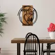 Väggdekor Trä Wallity Valnöt/Svart Trä/Metall 55x57 cm - Dekorationer, prydnadsföremål - 8683742112280 - 3